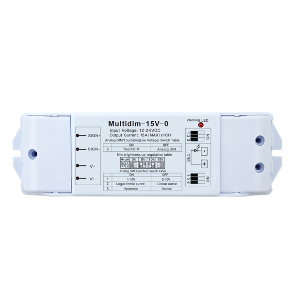 12-24DC 15A*1ch CV 0-10V Dimmer Multidim-15V-0