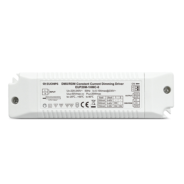 20W 350/500/550/700mA CC DMX Driver EUP20M-1HMC-0