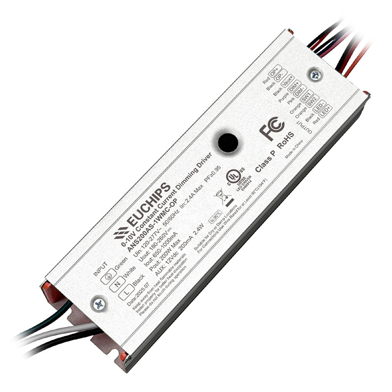 200W 650~1000mA*1ch 0/1-10V CC Driver ANS200AS-1WMC-OP