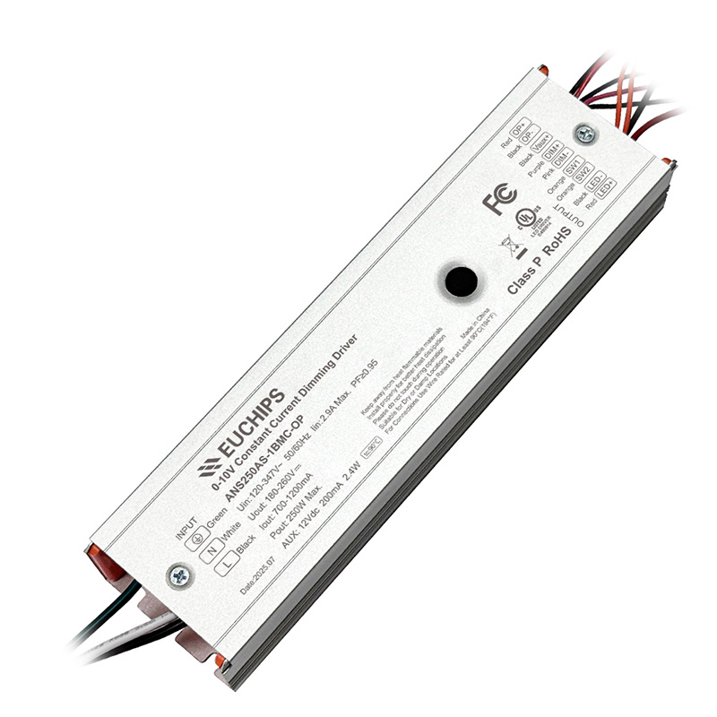 250W 700~1200mA*1ch 0/1-10V CC Driver ANS250AS-1BMC-OP