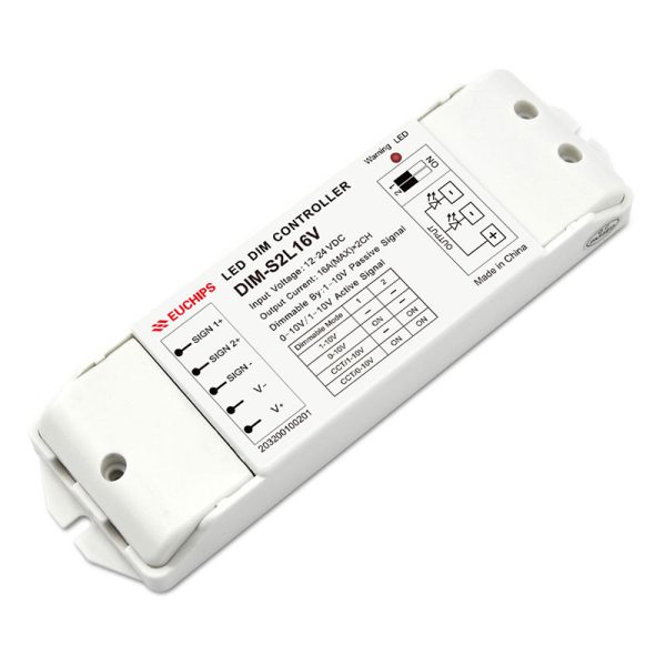 12-24V 16A*2ch Constant Voltage Analog Dimmer DIM-S2L16V
