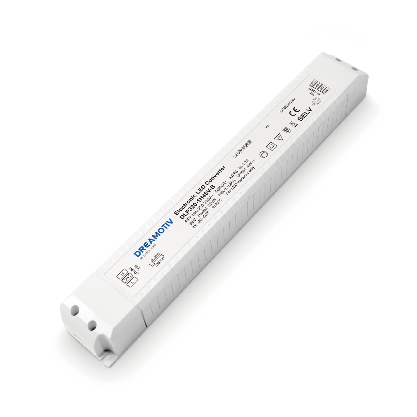 320W 48VDC Non-Dimmable CV Driver DLP320-1H48V-B