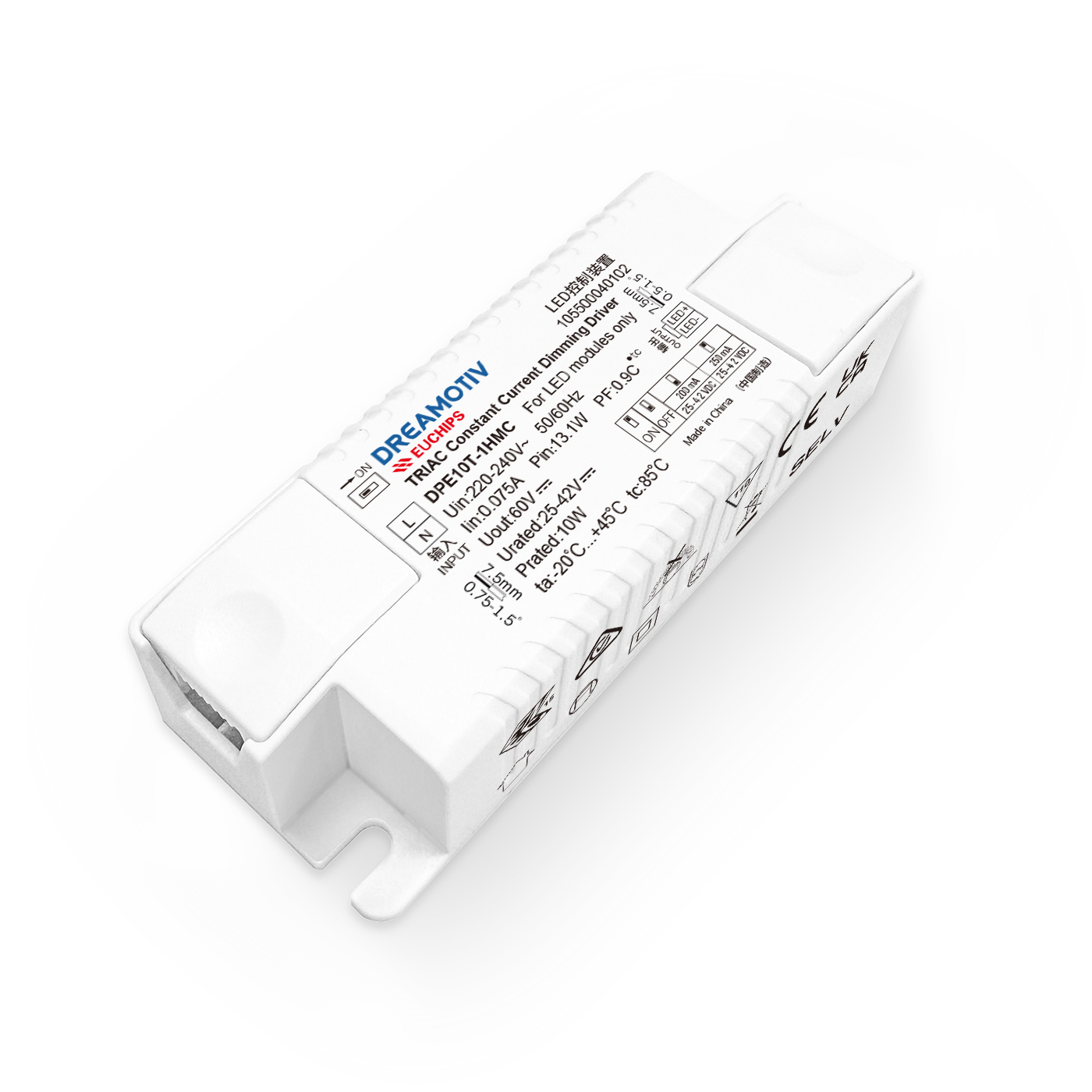 10W 200/250mA*1ch Phase-cut CC Driver DPE10T-1HMC