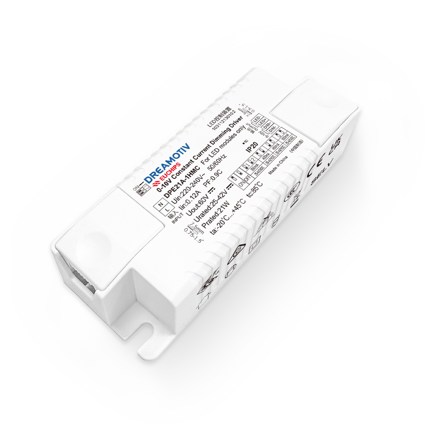 21W 350~500mA*1ch 0/1-10V CC Driver DPE21A-1HMC