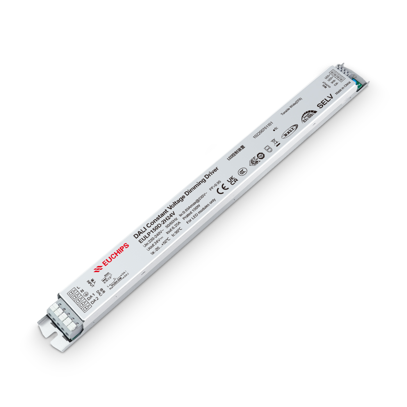 150W 24VDC 2ch DALI CV Driver DT8 EULP150D-2H24V