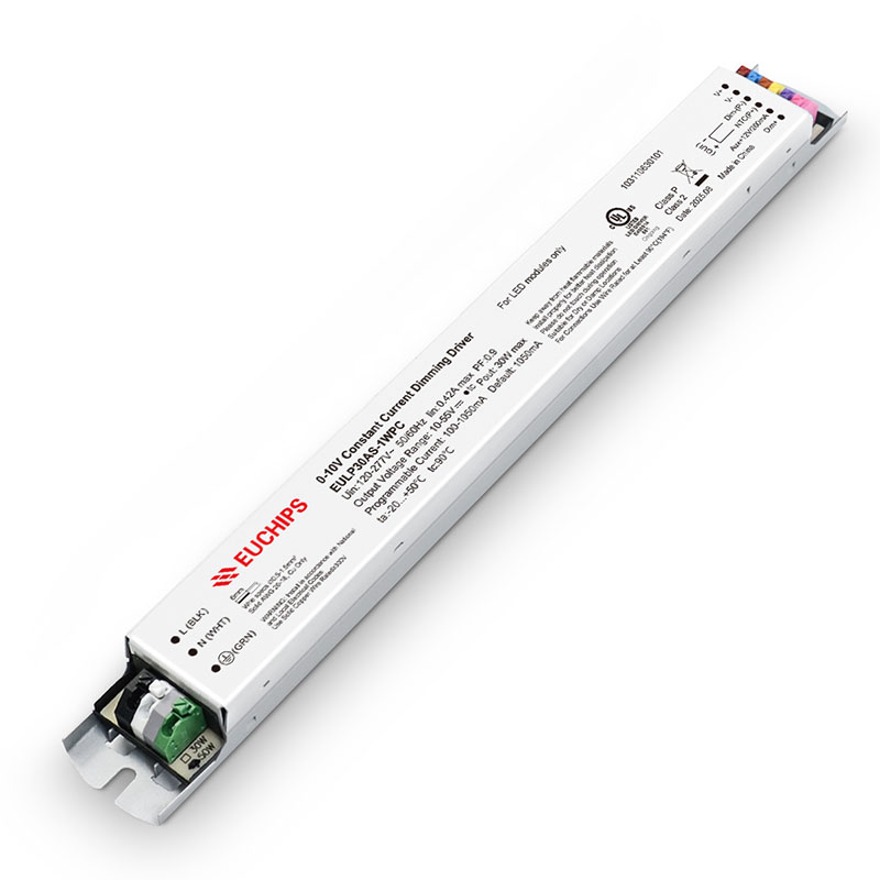 30W 100~1050mA*1ch 0/1-10V CC Driver EULP30AS-1WPC