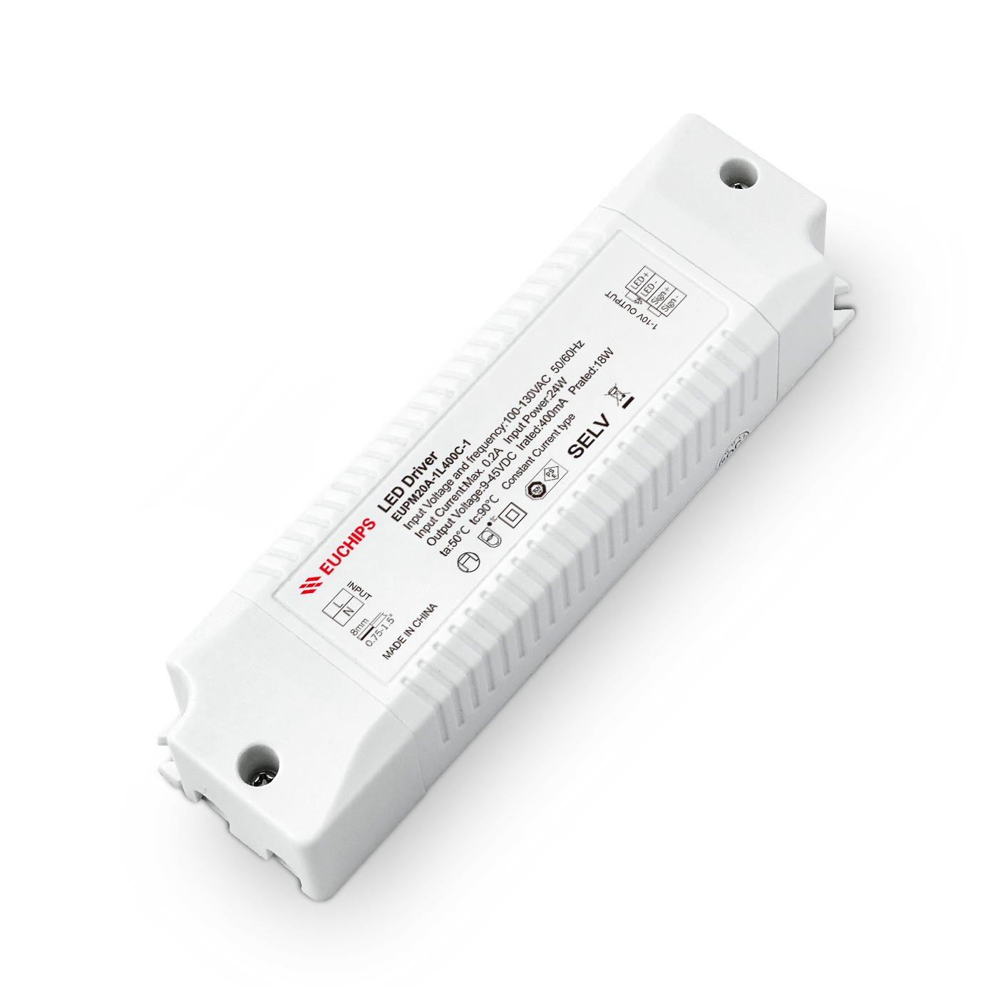 20W 400mA*1ch 0/1-10V CC Driver EUPM20A-1L400C-1