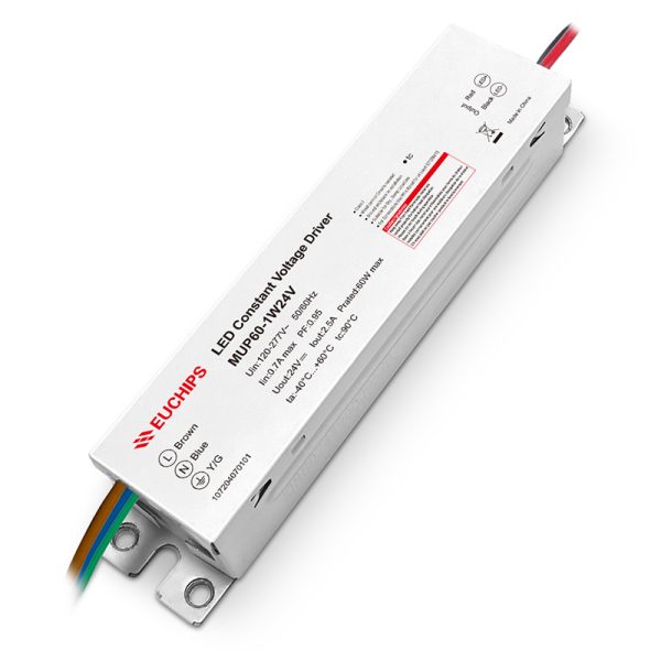 60W 24VDC Non-dimmable CV LED Driver MUP60-1W24V