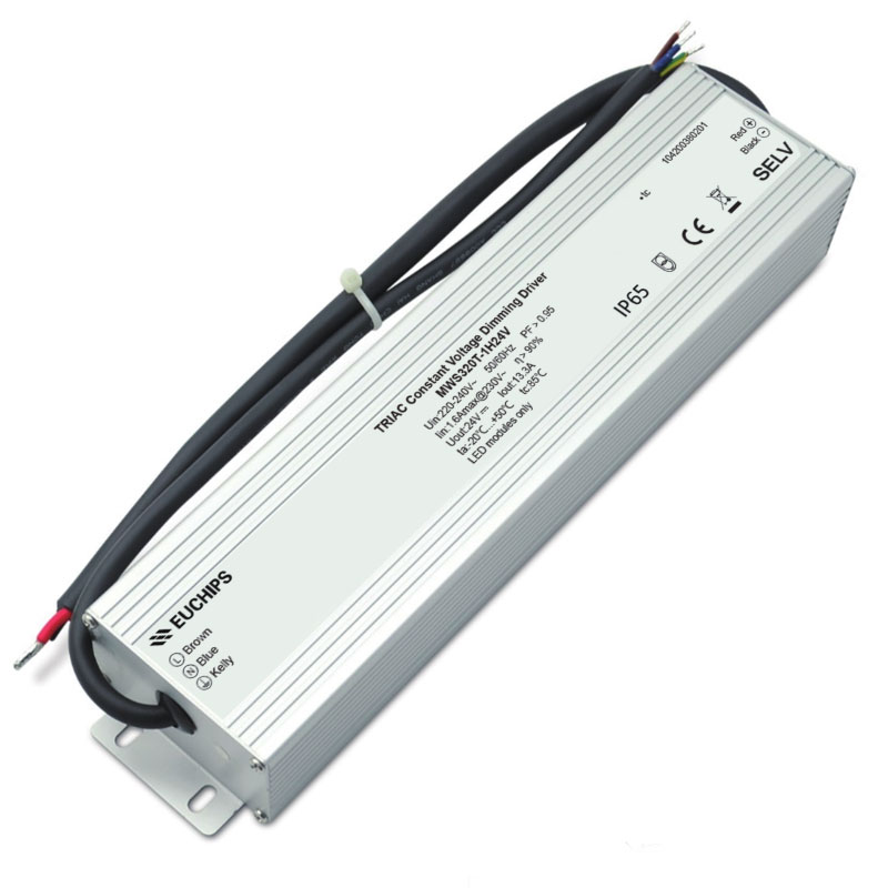 320W 24VDC Phase-cut Waterproof CV Driver MWS320T-1H24V