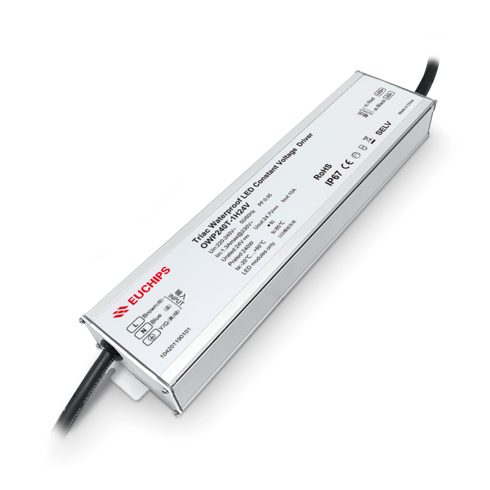 240W 24VDC Phase-cut Waterproof CV Driver OWP240T-1H24V