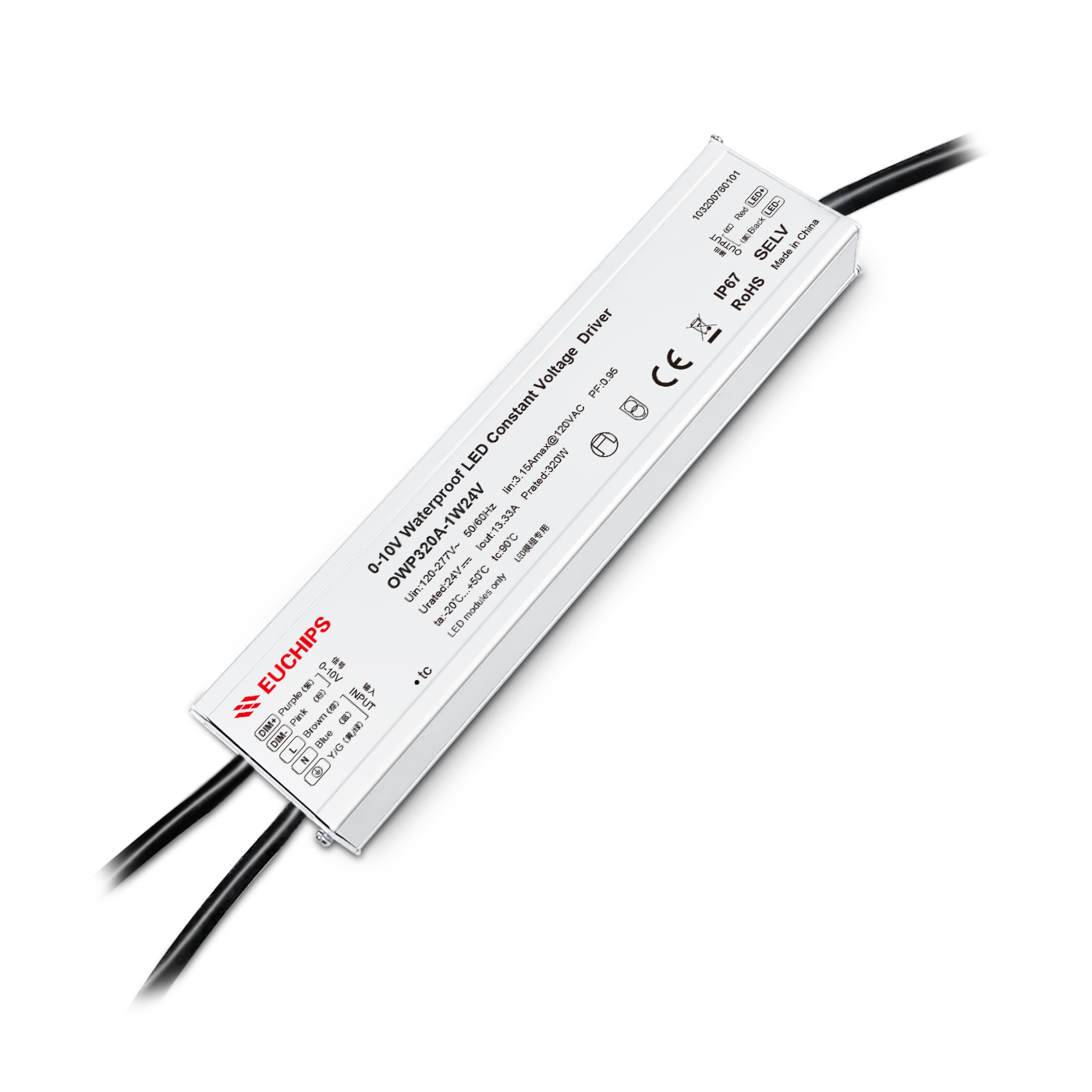 320W 24VDC 0/1-10V Waterproof CC Driver OWP320A-1W24V