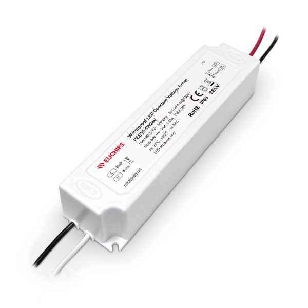 35W 24VDC Non-dimmable Waterproof CV Driver PEE35-1W24V