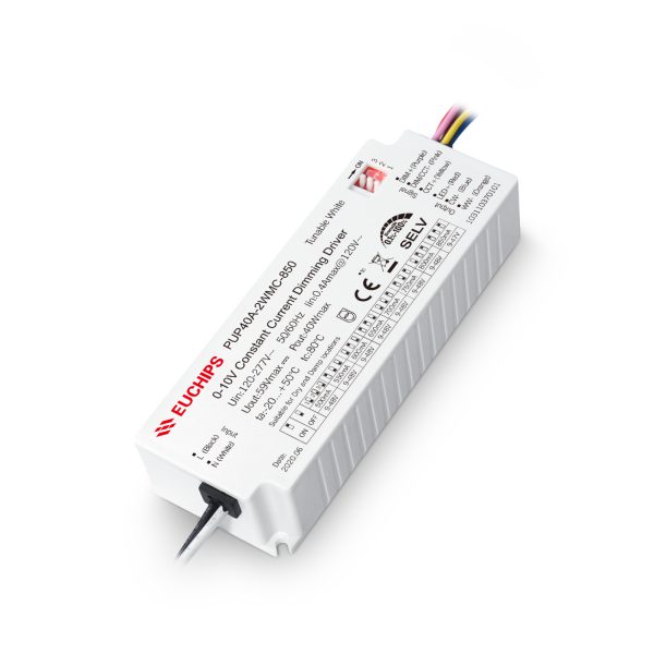 40W 500~850mA*2ch 0/1-10V CC Driver PUP40A-2WMC-850