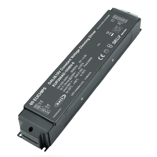 200W 48VDC DALI&0/1-10V CV Driver EUP200AD-1H48V-0