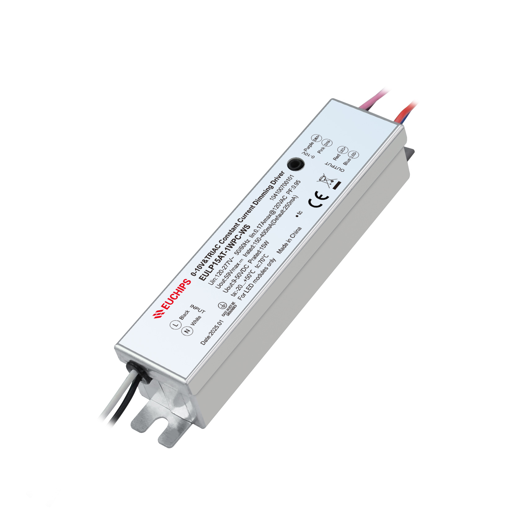 15W 150~400mA Triac & 0-10V CC Driver EULP15AT-1WPC-WS
