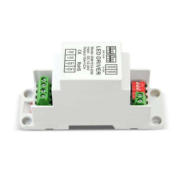 12-24VDC 15A*1ch CV 0-10V Dimmer DIM151A-DIN