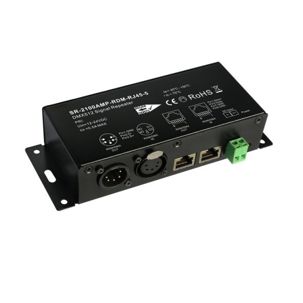 DMX512/RDM Signal Amplifier SR-2100AMP-RDM-RJ45-3/5
