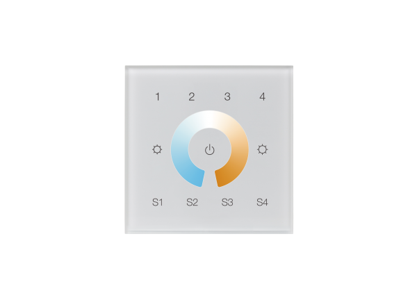 Dual Color Multi Groups DT8 DALI Touch Controller SR-2300TR-G4-CCT-EU(DT8)-AC