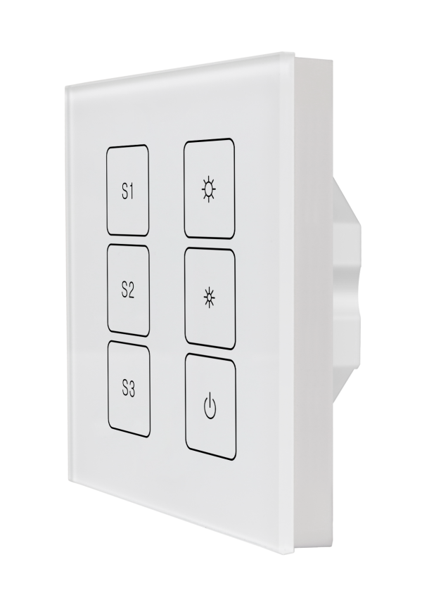 3-Scenes DALI Wall Switch Touch Panel SR-2422T6-DIM-G1-S3