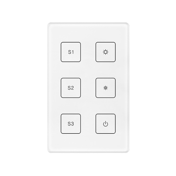 Group & Scene Control Single Color DALI Touch Panel SR-2422T6-DIM-G1-S3(US)