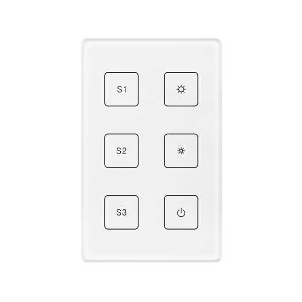 Group & Scene Control Single Color DALI Touch Panel SR-2422T6-DIM-G1-S3(US)