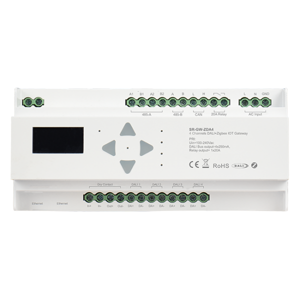 4 Channels DALI + Zigbee IoT Gateway SR-GW-ZDA4