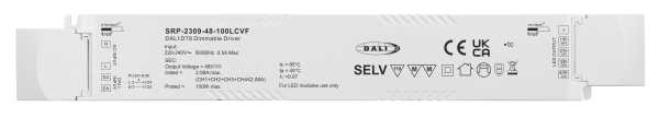 100W 4Channels 48VDC DALI DT8 LED Constant Voltage Driver SRP-2309-48-100LCVF