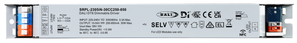30W DALI D4i DT6 NFC LED Driver (Constant Current) SRPL-2305iN-30CC250-850