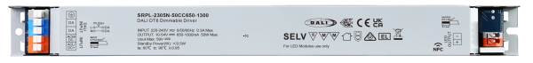 50W DALI DT6 NFC LED Driver (Constant Current) SRPL-2305N-50CC650-1300