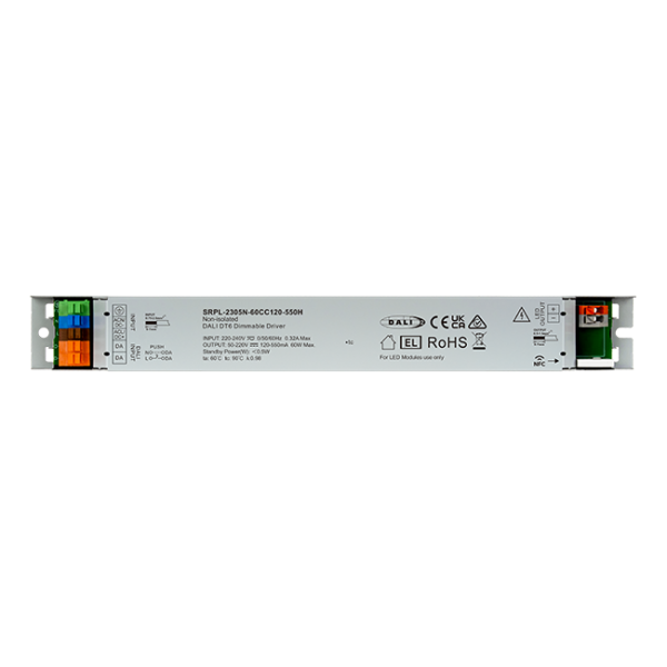 60W DALI DT6 Non-SELV NFC LED Driver (Constant Current) SRPL-2305N-60CC120-550H